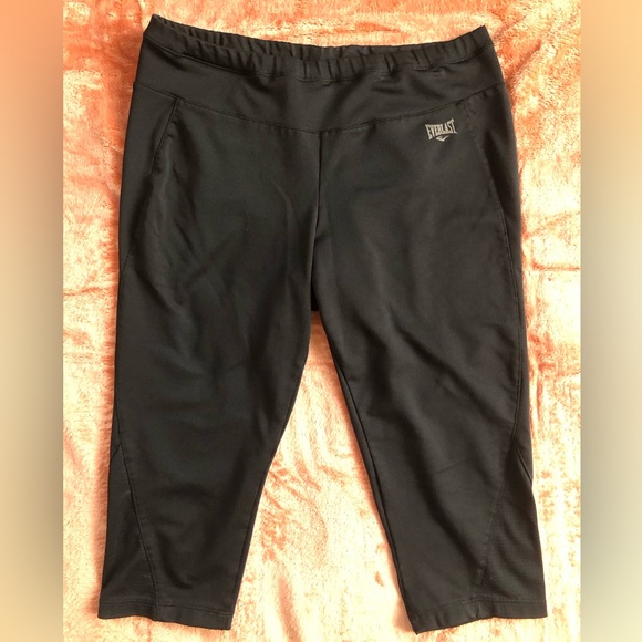 Everlast Black Capri Cropped Athletic Pants M - Picture 1 of 7